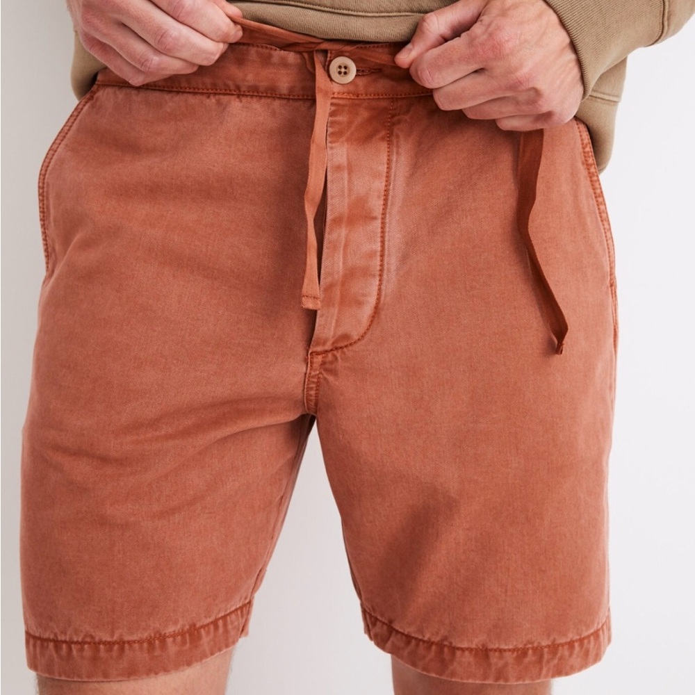 MADEWELL 7 1/2" Easy Drawstring Chino Shorts in Warm Amber Size 40 - Picture 5 of 14